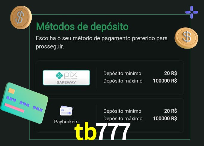 O cassino tb777 oferece uma grande variedade de métodos de pagamento